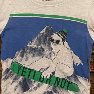 Carter's White and Blue Yeti Tee